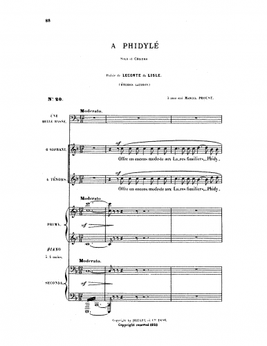 Hahn - A Phydilé - Score