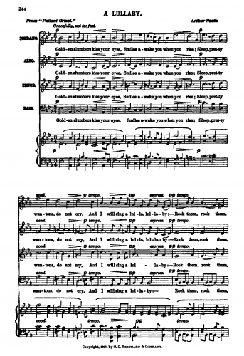 Foote - A Lullaby - Score