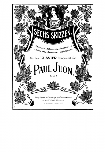 Juon - 6 Skizzen, Op. 1 - Score