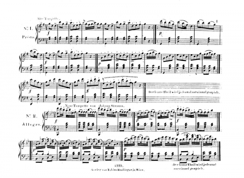 Strauss Sr. - Tempête, Op. 10 - For Piano solo - Score