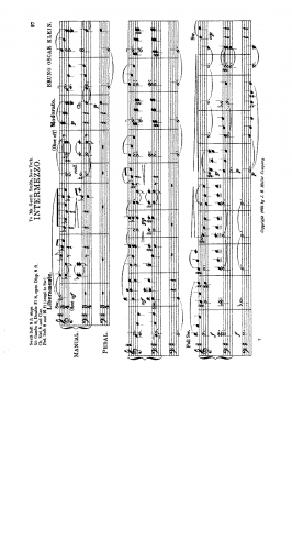 Klein - Intermezzo - Score