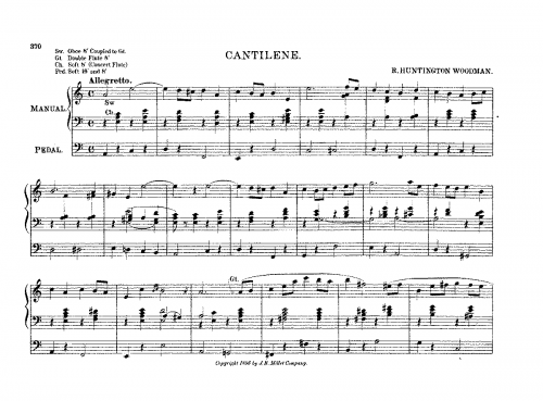 Woodman - Cantilene - Score