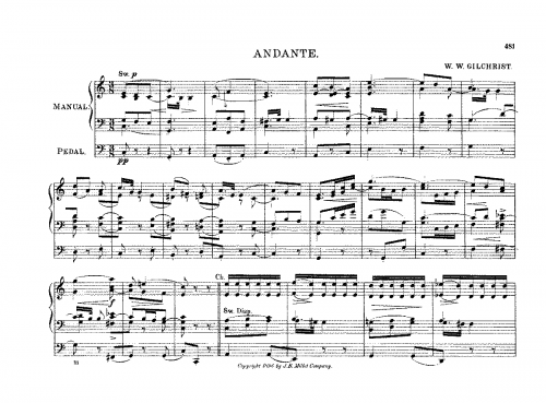 Gilchrist - Andante - Score