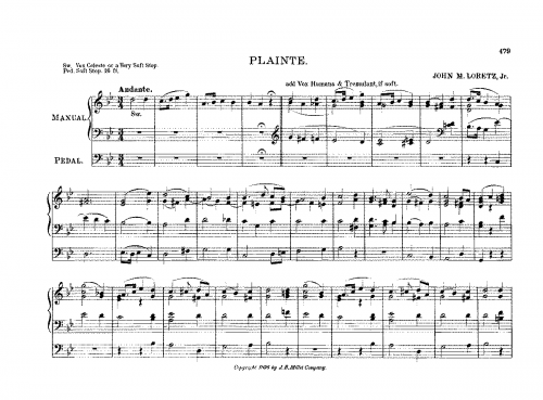 Loretz - Plainte - Score