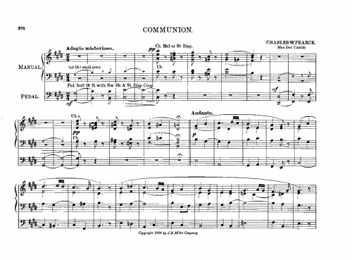 Pearce - Communion - Score