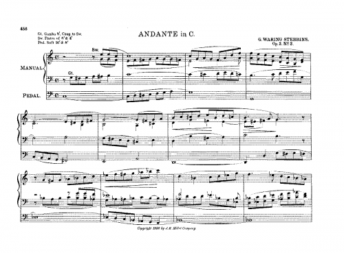 Stebbins - 3 Compositions for Organ, Op. 3 - No. 3: Andante