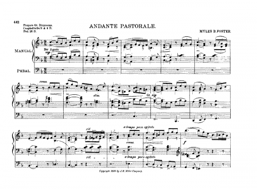 Foster - Andante Pastorale - Score