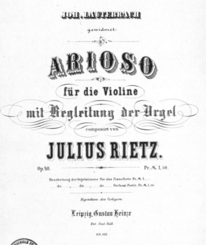 Rietz - Arioso - Scores and Parts