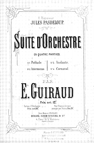 Guiraud - Suite d'orchestre No. 1 - Score