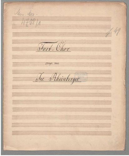 Rheinberger - Festchor in C major - Score