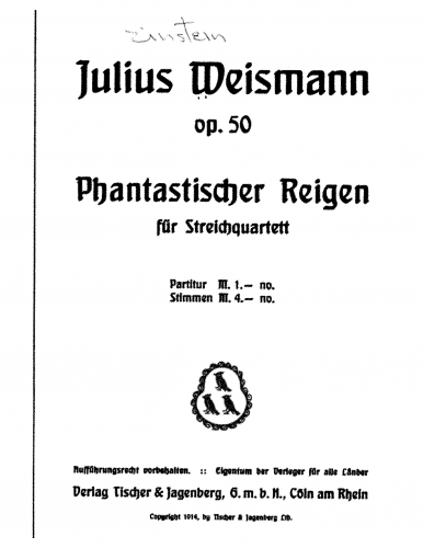 Weismann - Phantastischer Reigen - Scores - Score