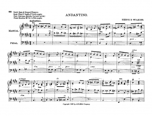 Wilkins - Andantino - Score