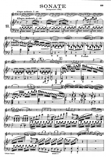 Mozart - Violin Sonata - Scores and Parts - Piano Score