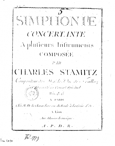 Stamitz - Sinfonia concertante No. 5