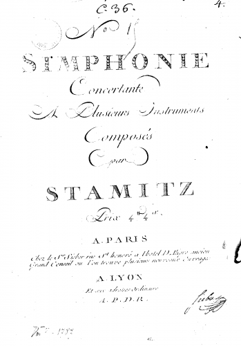 Stamitz - Sinfonia concertante No. 15