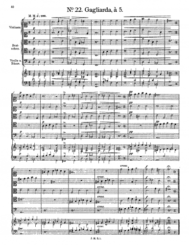 Schein - Gagliarda à 5 - Score