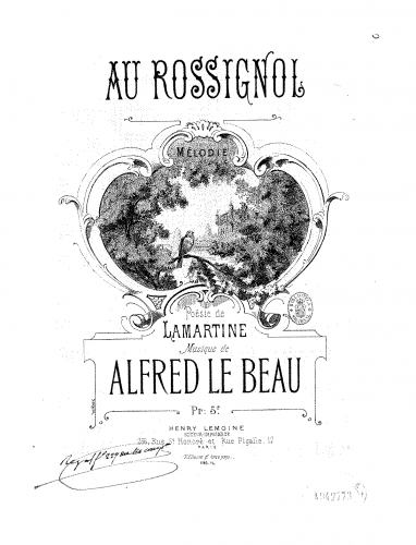 Lebeau - Au rossignol - Score