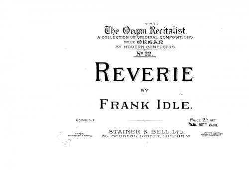 Idle - Reverie in A major - Score