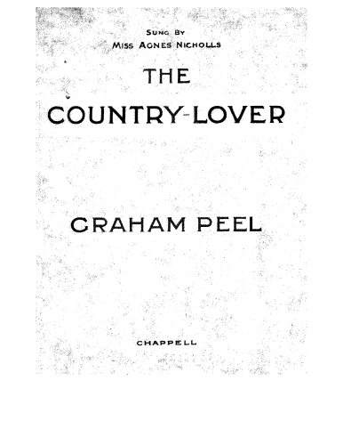 Peel - The Country-Lover - Vocal Score with Piano
