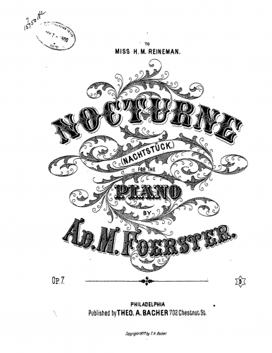 Foerster - Nocturne - Piano Score - Score