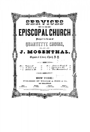 Mosenthal - 6 Services for the Episcopal church - 5. Bonum est confiteri