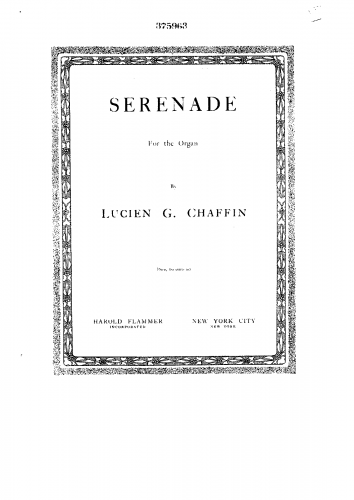 Chaffin - Serenade - Score