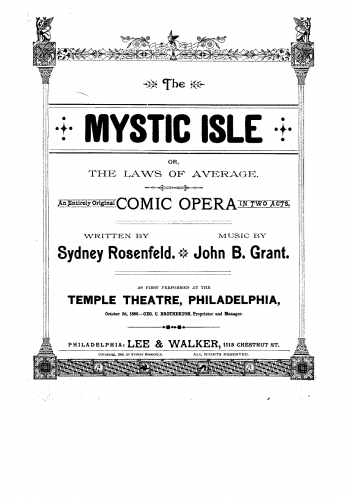 Grant - The Mystic Isle, or The Law of Averages - Vocal Score - Score