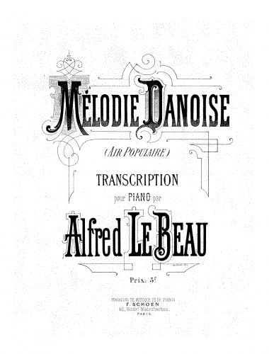 Lebeau - Mélodie danoise - Score