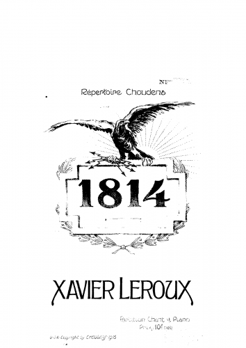 Leroux - 1814 - Vocal Score - Score