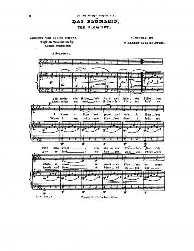 Kulling - Das Blümlein - Score