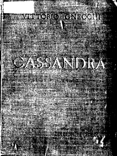 Gnecchi - Cassandra - Vocal Score - Score
