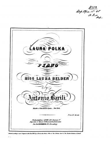 Barili - Laura - Piano Score - Score