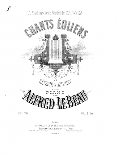 Lebeau - Chants éoliens - Score