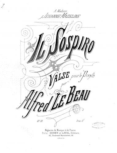 Lebeau - Il sospiro - Score