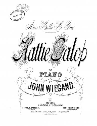 Wiegand - Hattie Galop - Piano Score - Score