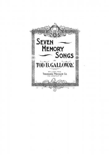 Galloway - 7 Memory Songs - Score