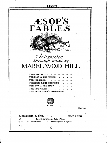 Hill - Ãsop's Fables - Score