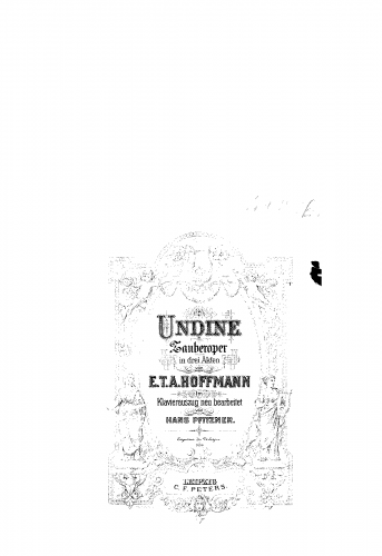 Hoffmann - Undine - Vocal Score - Score