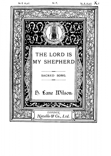 Wilson - The Lord is my shepherd - Version for High Voice in A-flat major
