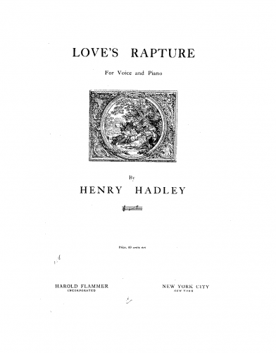 Hadley - Love's Rapture - Score