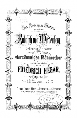 Hegar - Rudolph v. Werdenberg - Score