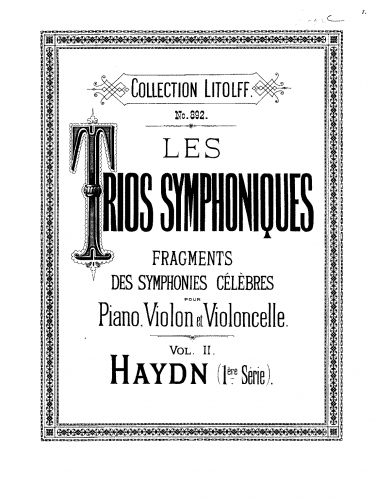 Vilbac - Les trios symphoniques - Scores and Parts Vol.2.  [[:Category:Haydn, Joseph|Haydn]]
