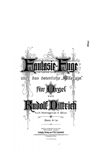 Dittrich - Fantasie-Fuge über das österliche 'Alleluja' - Score