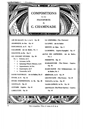 Chaminade - Callirhoë, Op. 37 - Selections - 2. Pas des amphores