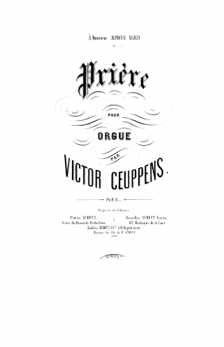 Ceuppens - Prière - Score