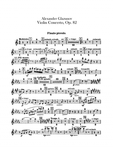 Glazunov - Violin Concerto in A minor, Op 82