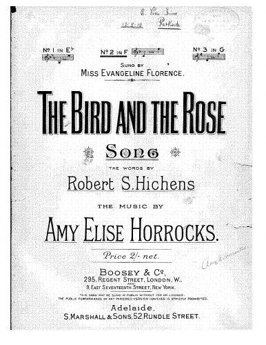 Horrocks - The Bird and the Rose - Score