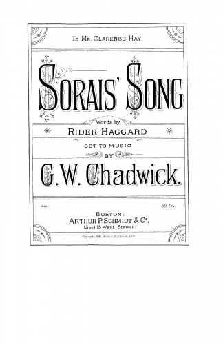 Chadwick - Sorais' Song - Vocal Score