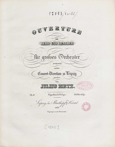 Rietz - Ouverture zu 'Hero und Leander'