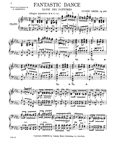Smith - Danse des fantÃ´mes - Piano Score - Score